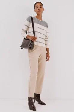 Cortefiel Pantalón cremalleras Beige Hot