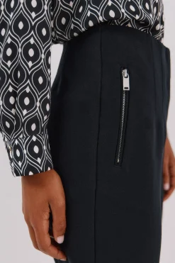 Cortefiel Pantalón cremalleras Negro