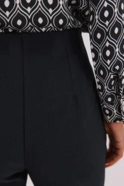 Cortefiel Pantalón cremalleras Negro