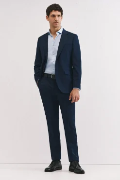 Cortefiel Pantalón cuadro azul slim fit Azul oscuro Discount
