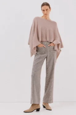 Cortefiel Pantalón cuadro harris Estampado granate Hot