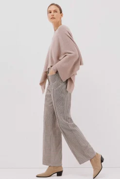 Cortefiel Pantalón cuadro harris Estampado granate Hot