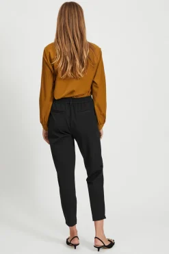 Object Pantalón de corte recto Negro Sale