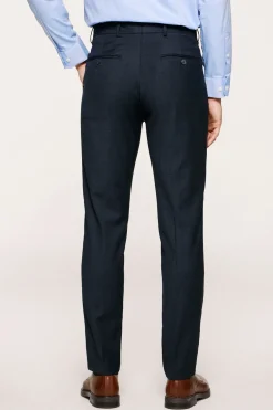 Selected Pantalón de cuadros de traje Slim Fit. Azul marino Clearance