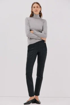 Cortefiel Pantalón de mujer de punto Estampado azul Hot