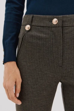 Cortefiel Pantalón de mujer de punto Estampado marr&oacute;n Hot