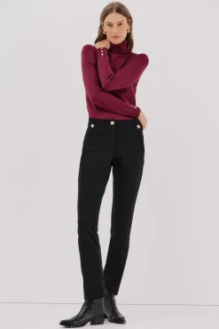 Cortefiel Pantalón de mujer de punto Negro Discount