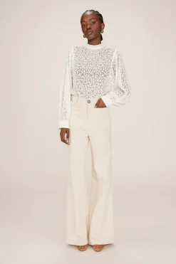 Grace & Mila Pantalón de pana Blanco Discount