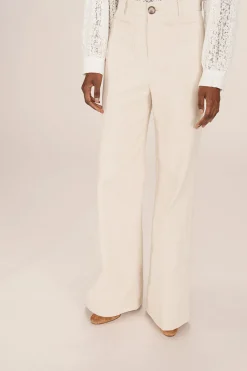 Grace & Mila Pantalón de pana Blanco Discount