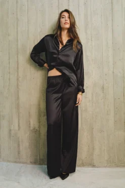 Cortefiel Pantalón de strass Negro Best