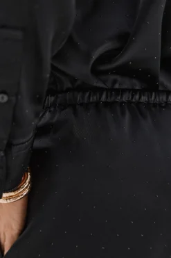 Cortefiel Pantalón de strass Negro Best