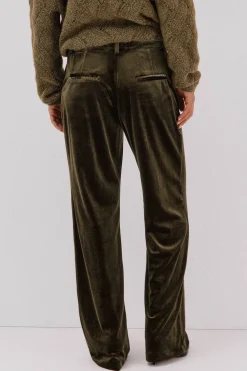Cortefiel Pantalón de terciopelo Verde New