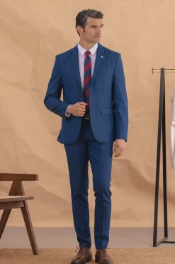 Celopman Pantalón de Traje azul Clearance