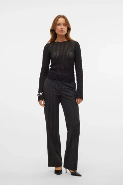 Vero Moda Pantalón de traje raya diplomática Negro New