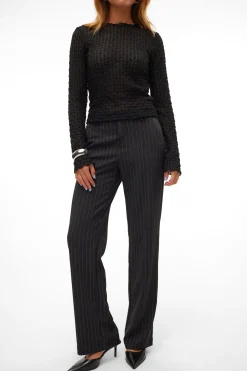 Vero Moda Pantalón de traje raya diplomática Negro New