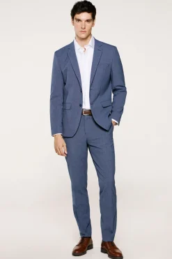 Selected Pantalón de traje Slim Fit confeccionado con materiales reciclados. Azul marino Hot