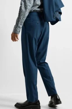 Selected Pantalón de traje Slim Fit Azul Clearance