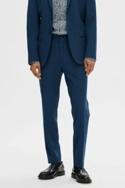 Selected Pantalón de traje Slim Fit Azul Clearance