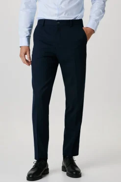Selected Pantalón de traje Slim Fit con lana Azul marino Clearance