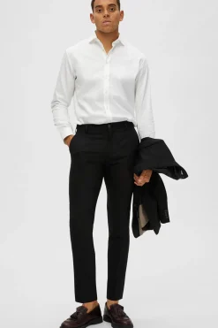 Selected Pantalón de traje Slim Fit con lana Negro Online