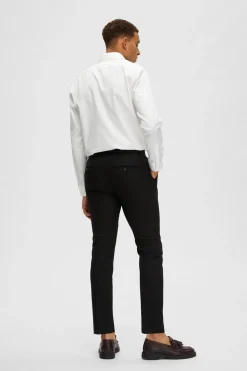 Selected Pantalón de traje Slim Fit con lana Negro Online