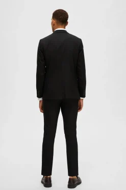 Selected Pantalón de traje Slim Fit con lana Negro Online