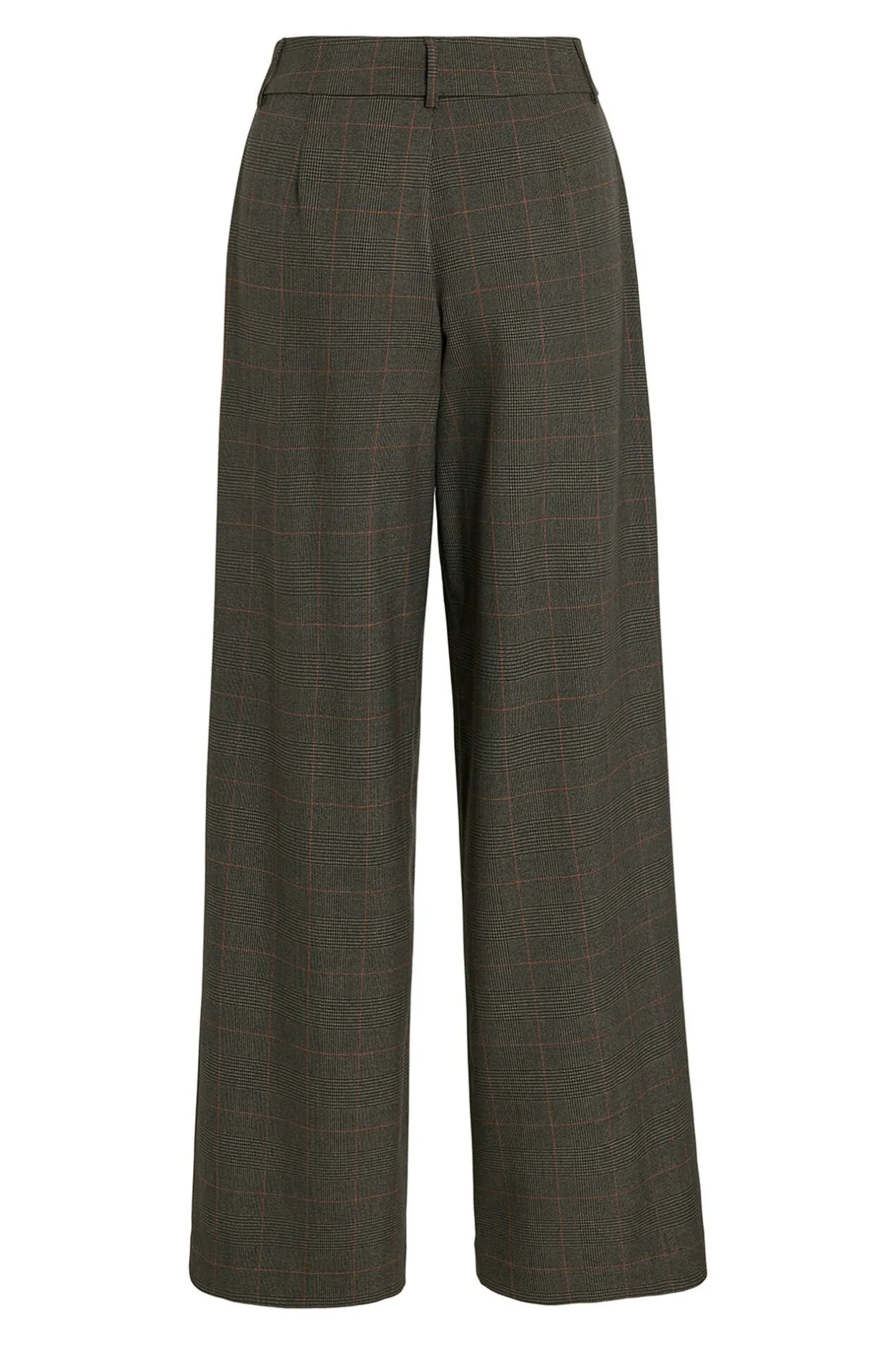 Vila Pantalón de vestir con cuadros Marrón Discount