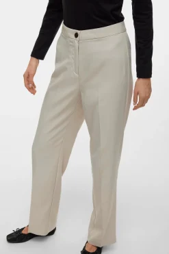 Vero Moda Pantalón de vestir de mujer corte recto Beige Online