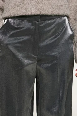 Selected Pantalón efecto metalizado Negro Sale