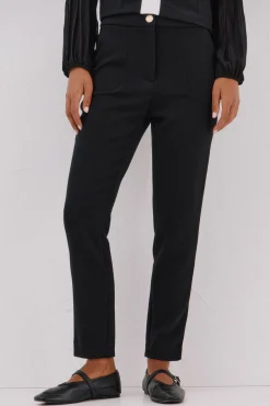 Cortefiel Pantalón elástico confort Negro Clearance