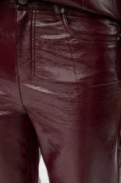 Vero Moda Pantalón encerado efecto brillo Granate New