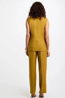 Morgan Pantalón estrecho en pernera Amarillo Sale