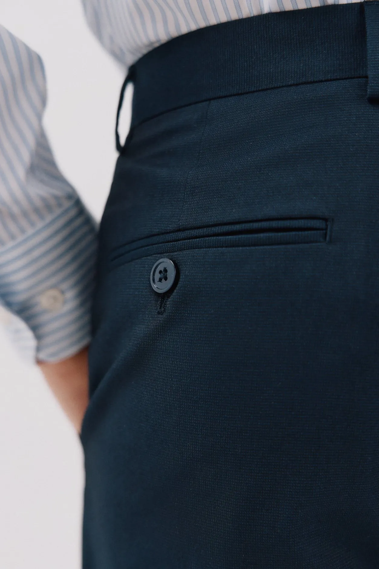 Cortefiel Pantalón estructura serie XXI Azul marino New