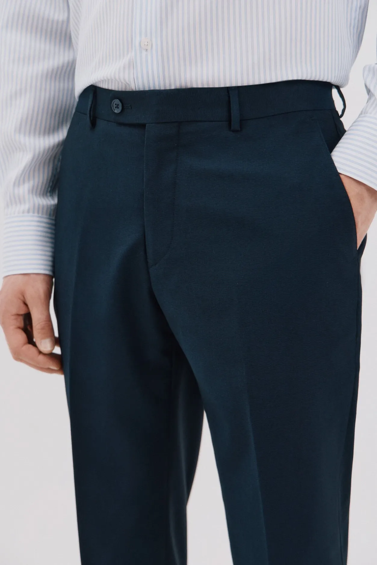 Cortefiel Pantalón estructura serie XXI Azul marino New