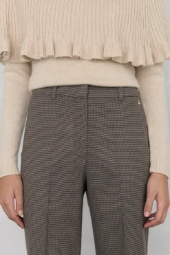 Pedro del Hierro Pantalón flare Marr&oacute;n Hot