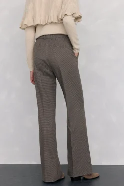 Pedro del Hierro Pantalón flare Marr&oacute;n Hot
