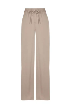 Slowlove Pantalón fluido satinado Beige Sale