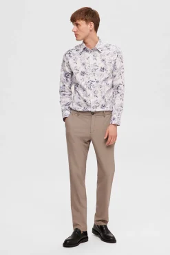 Selected Pantalón formal slim fit. Beige Discount