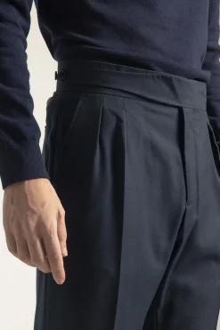 PuroEGO Pantalón gurkha slim fit Azul marino