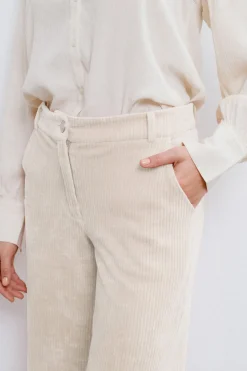 Vila Pantalón largo de pana Beige Discount