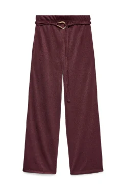 Vero Moda Pantalón largo de punto detalle hebilla Morado Sale