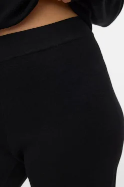 Vero Moda Curve Pantalón largo de punto talla grande Negro Clearance