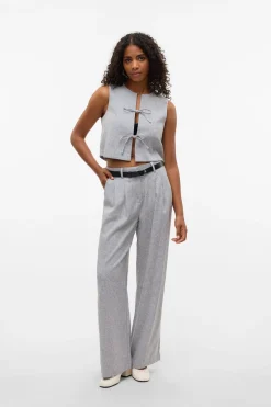 Vero Moda Pantalón largo de traje Gris Hot