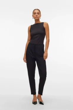 Vero Moda Pantalón largo de vestir Negro Sale