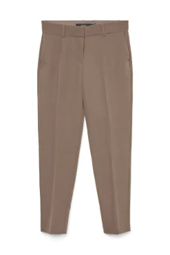 Vero Moda Pantalón largo de vestir Marr&oacute;n