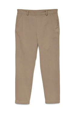 Vero Moda Pantalón largo de vestir Marr&oacute;n Hot