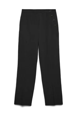 Vero Moda Pantalón largo detalle botones Negro Online