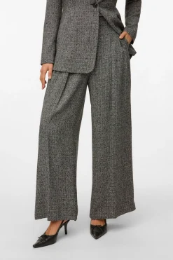 Vero Moda Pantalón largo efecto jaspeado Gris Outlet
