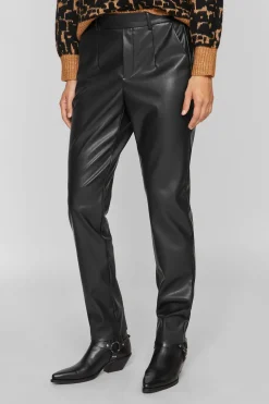 Vila Pantalón largo polipiel Negro New