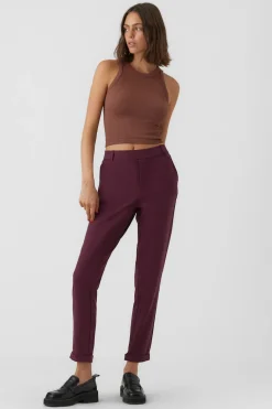 Vero Moda Pantalón largo recto Morado Clearance